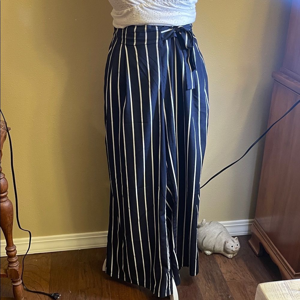 Striped Wide Leg Pants